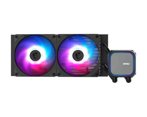 2 MSI MAG CORELIQUID A13 240 240mm Liquid Cooler with ARGB GEN2 Lighting and CycloBlade 7 Fans - MAG CORELIQUID A13 240