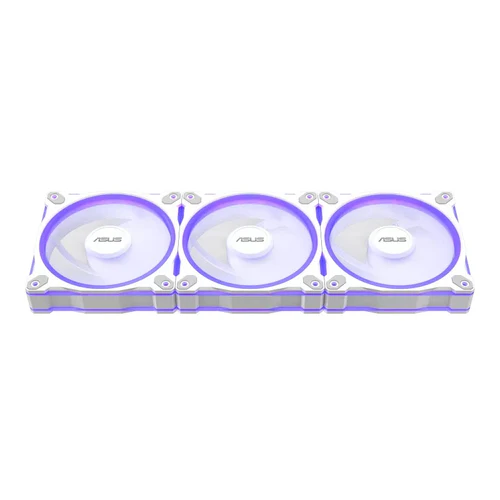 ASUS Prime MR120 ARGB Reverse Chassis Fan 120mm 58 CFM 1.38mm H2O White Triple Pack - PRIME MR120 FAN ARGB REVERSE WHITE