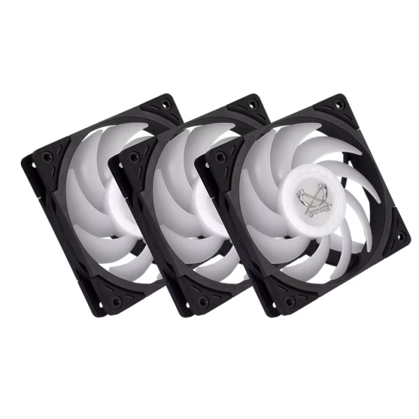 SCYTHE Wonder Tornado 120 PWM ARGB 120mm Case Fan 2500 RPM 3-Pack - WT1225FD25ARX3-P