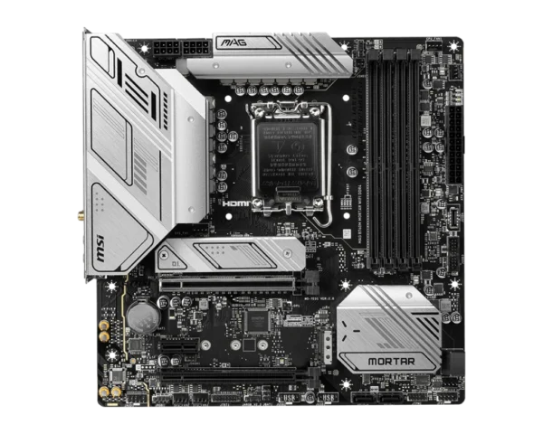 MSI MAG B760M MORTAR WIFI DDR4 Motherboard Intel B760 LGA 1700 DDR4 128GB PCIe 5.0 Wi-Fi 6E HDMI DisplayPort mATX - MAG B760M MORTAR WIFI DDR4