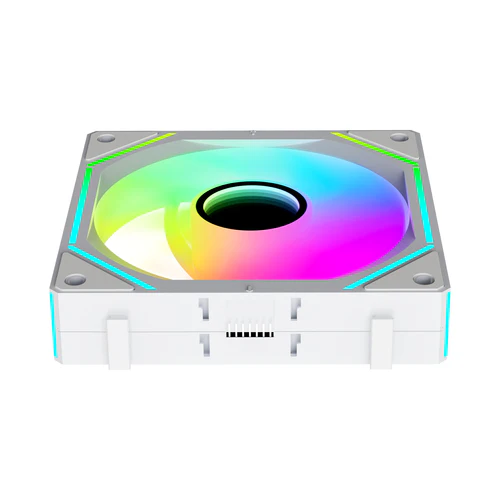 2 Ocypus GAMMA F12 UNI ARGB Reverse Blade Chassis Fan 120mm 53 CFM 1.65mm H2O White 3 in 1 - GAMMA-F12-WH3AM01U-GL