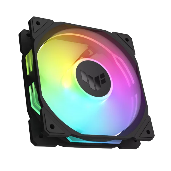 ASUS TUF Gaming TR120 ARGB Reverse Chassis Fan 120mm 2.75mm H2O 76.3 CFM Black - TUF GAMING TR120 FAN ARGB REVERSE BLACK