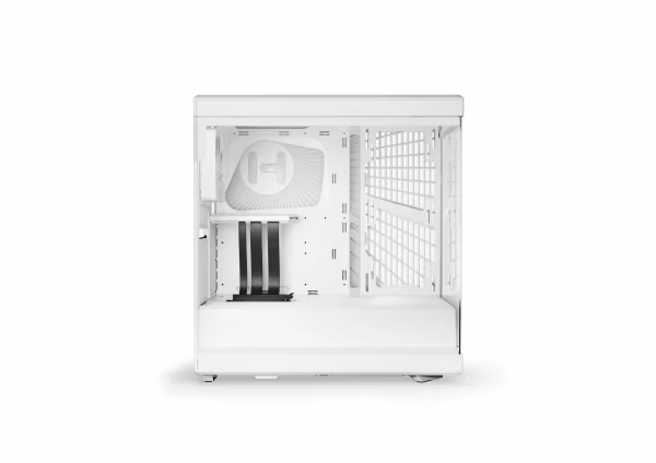HYTE Y40 ATX Mid Tower Case Snow White with Panoramic Glass and PCIe 4.0 Riser - CS-HYTE-Y40-WW