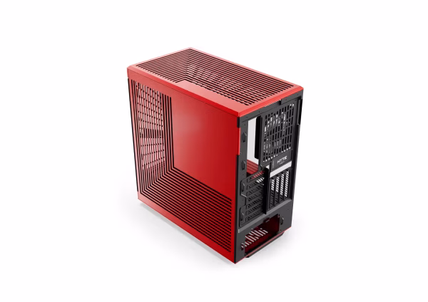 Hyte Y40 ATX Mid-Tower Case Red with Panoramic Glass and PCIe 4.0 Riser - CS-HYTE-Y40-BR