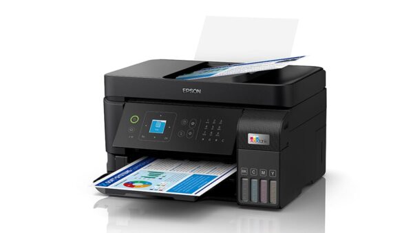 2 Epson EcoTank L5590 A4 Colour Ink Tank Printer PrecisionCore with Fax and ADF - L5590