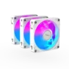 AORUS EZ CHAIN FAN 120 ICE 120mm ARGB Fan Triple Pack Hydraulic Dynamic Bearing White - GP-ECFAN1203-ICE