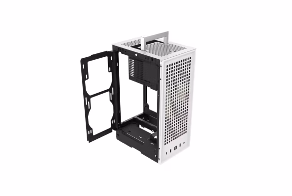 HYTE Revolt 3 ITX Case White with Integrated Handle and Tool-Free Panels - CS-HYTE-REVOLT3-W