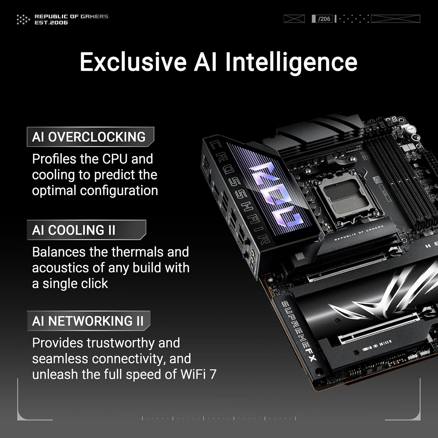 Asus ROG Crosshair X870E Hero BTF ATX Motherboard AMD X870E Chipset DDR5 PCIe 5.0 WiFi 7 USB4 - ROG CROSSHAIR X870E HERO BTF 4 Asus ROG Crosshair X870E Hero BTF ATX Motherboard AMD X870E Chipset DDR5 PCIe 5.0 WiFi 7 USB4 - ROG CROSSHAIR X870E HERO BTF - Image 4