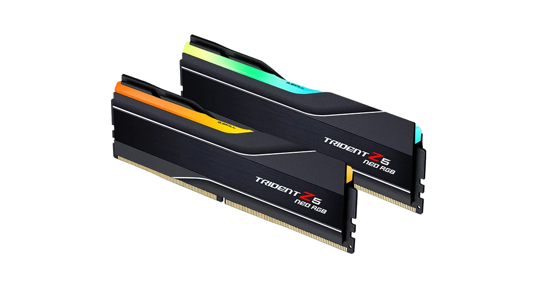 G.SKILL Trident Z5 Neo RGB Black, DDR5-6000 CL34-44-44-96 128GB (2x64GB) Dual-Channel Memory Kit ...