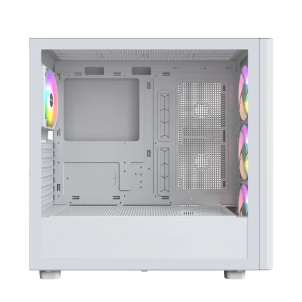 MONTECH XR Wood White ATX Mid-Tower Case Walnut Panel ARGB 360mm Radiator Support - XR Wood White