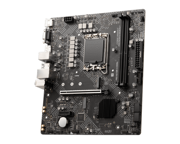 MSI PRO H610M-G DDR4 Motherboard Intel H610 LGA 1700 DDR4 64GB PCIe 4.0 HDMI VGA DisplayPort mATX - PRO H610M-G DDR4