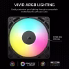 CORSAIR RS120 ARGB 120mm  Black PWM Fan Triple Pack Magnetic Dome Bearing AirGuide Technology - CO-9050181-WW