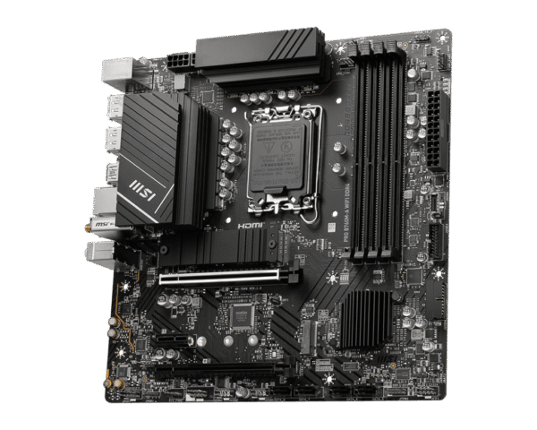 MSI PRO B760M-A WIFI DDR4 Motherboard Intel B760 LGA 1700 DDR4 128GB PCIe 4.0 Wi-Fi 6E HDMI DisplayPort mATX - PRO B760M-A WIFI DDR4