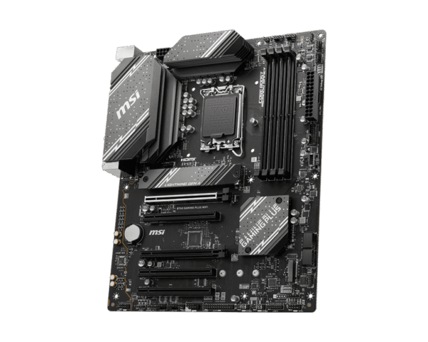 MSI B760 GAMING PLUS WIFI Motherboard Intel B760 LGA 1700 DDR5 256GB PCIe 4.0 Wi-Fi 6E HDMI DisplayPort ATX - B760 GAMING PLUS WIFI