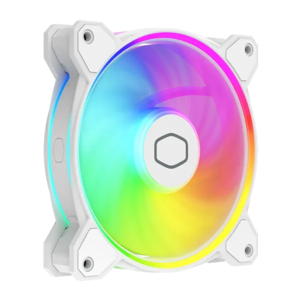COOLER MASTER MF120 HALO2 WHITE 120mm ARGB Case Fan 51.88 CFM - MFL-B2DW-21NP2-R2