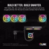 2 CORSAIR iCUE LINK QX120 RGB White 120mm PWM Fan Expansion Kit Magnetic Dome Bearing - CO-9051005-WW