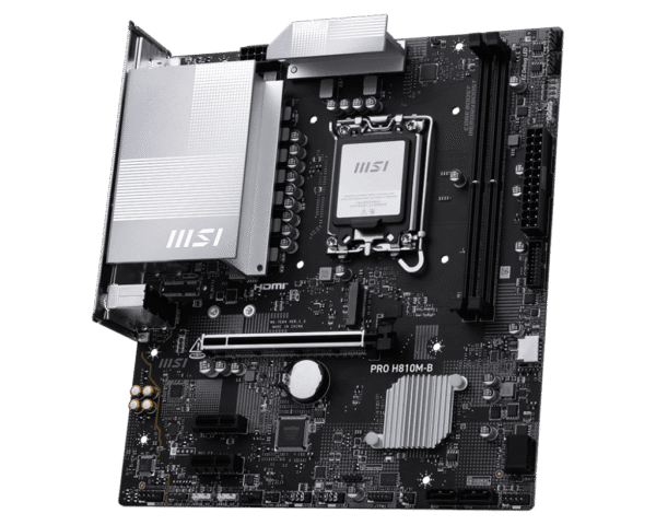 MSI PRO H810M-B mATX Motherboard for Intel Core Ultra Series 2, DDR5 6400 MT/s, PCIe 5.0, 2.5G LAN - PRO H810M-B