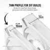 CORSAIR AF120 RGB SLIM White 120mm PWM Fan Dual Pack Fluid Dynamic Bearing 15mm Thin Profile - CO-9050165-WW