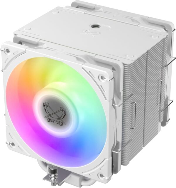 Scythe Mugen 6 Dual Fan White ARGB Edition Air Cooler 6 Heat Pipes 2500 RPM Intel LGA 1851 AMD AM5 - SCMG-6000DWR