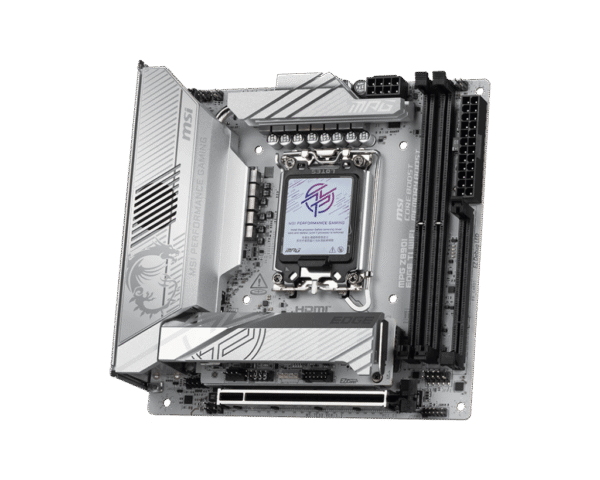 MSI MPG Z890I EDGE TI WIFI Mini-ITX Motherboard for Intel Core Ultra Series 2, DDR5 8600+ MT/s, Wi-Fi 7, Dual Thunderbolt 4, PCIe 5.0 M.2 - MPG Z890I EDGE TI WIFI