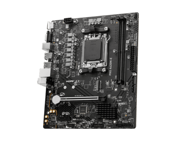 2 MSI PRO A620M-E mATX Motherboard for AMD Ryzen 9000/8000/7000 Series, DDR5 6800+ MHz, PCIe 4.0 M.2 - PRO A620M-E