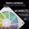 3 CORSAIR iCUE LINK LX120 RGB White 120mm PWM Fan Starter Kit Triple Pack Magnetic Dome Bearing Dual Light Loops - CO-9051030-WW