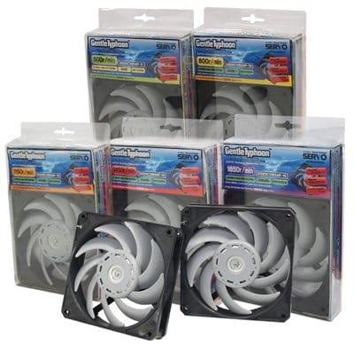 SCYTHE Gentle Typhoon 12cm Fan 1850 RPM 28 dBA Double Ball Bearing - D1225C12B5AP-15