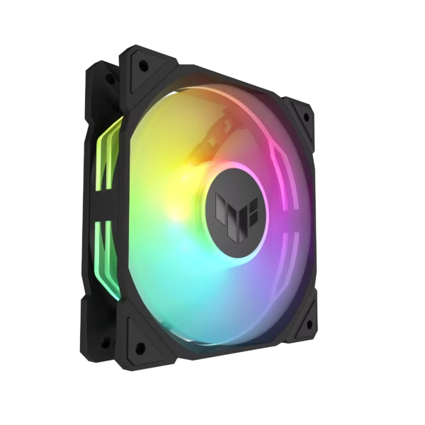 ASUS TUF Gaming TR120 ARGB Reverse Chassis Fan 120mm 2.75mm H2O 76.3 CFM Black - TUF GAMING TR120 FAN ARGB REVERSE BLACK