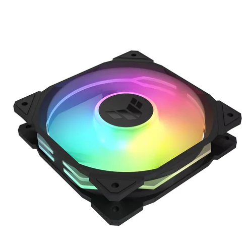 ASUS TUF Gaming TR120 ARGB 120mm PWM Fan Triple Pack Hydraulic Bearing 28mm Thick Black - TUF GAMING TR120 FAN ARGB BLACK 3IN1