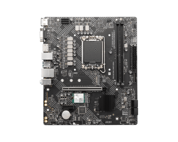 MSI PRO H610M-G WIFI DDR4 Motherboard Intel H610 LGA 1700 DDR4 64GB PCIe 4.0 Wi-Fi 5 HDMI VGA DisplayPort mATX - PRO H610M-G WIFI DDR4