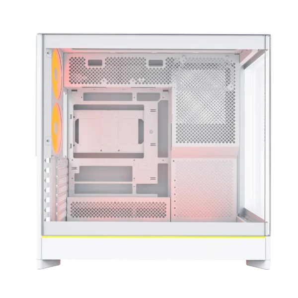 3 MONTECH HS02 PRO White ATX Mid-Tower Case Crystal Glass 360mm Radiator Support - HS02 Pro White