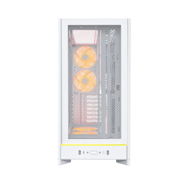 MONTECH HS01 PRO White ATX Mid-Tower Case High-Airflow Reversible Layout 360mm Radiator Support - HS01 Pro White