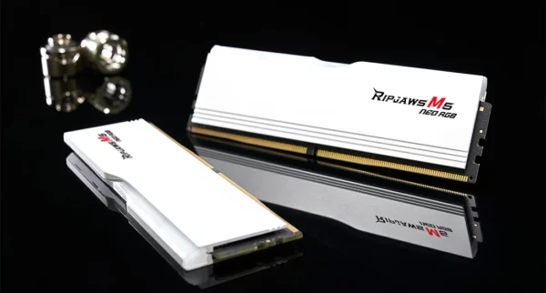 G.SKILL Ripjaws M5 Neo RGB White,  DDR5 6000MT/s 32GB (2x16GB) CL30 AMD EXPO Memory - F5-6000J3038F16GX2-RM5NRW