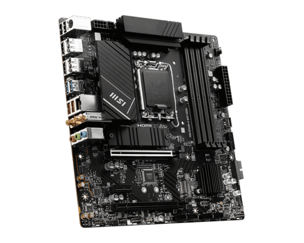MSI PRO B760M-A WIFI DDR4 Motherboard Intel B760 LGA 1700 DDR4 128GB PCIe 4.0 Wi-Fi 6E HDMI DisplayPort mATX - PRO B760M-A WIFI DDR4