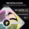 3 CORSAIR iCUE LINK QX120 RGB White 120mm PWM Fan Expansion Kit Magnetic Dome Bearing - CO-9051005-WW