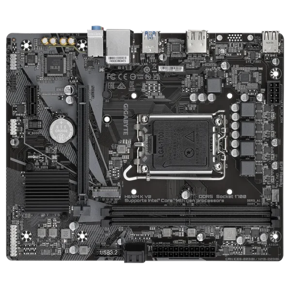 GIGABYTE H610M K V2 Micro ATX Motherboard Intel H610 DDR5 PCIe 4.0 - GA-H610M-K-V2