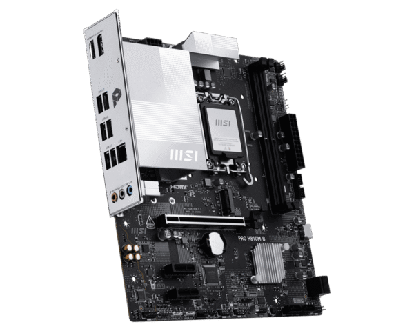 MSI PRO H810M-B mATX Motherboard for Intel Core Ultra Series 2, DDR5 6400 MT/s, PCIe 5.0, 2.5G LAN - PRO H810M-B