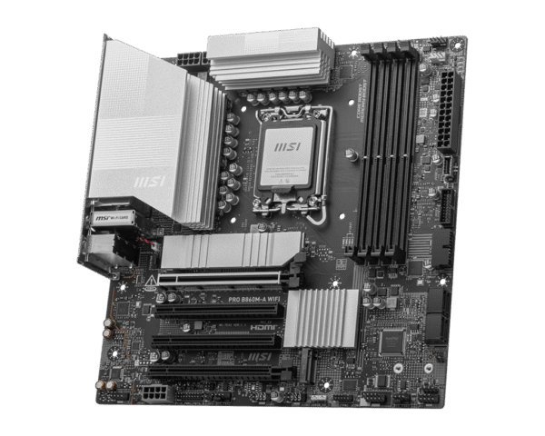 3 MSI PRO B860M-A WIFI mATX Motherboard for Intel Core Ultra Series 2, DDR5 8800+ MT/s, Wi-Fi 7, Thunderbolt 4, PCIe 5.0 M.2 - PRO B860M-A WIFI
