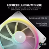 CORSAIR iCUE LINK LX140 RGB White 140mm PWM Fan Starter Kit Dual Pack Magnetic Dome Bearing Dual Light Loops - CO-9051032-WW