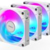 AORUS EZ CHAIN FAN 120 120mm ARGB Fan Triple Pack Hydraulic Dynamic Bearing White - GP-ECFAN1203