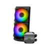 MSI MAG CORELIQUID M240 240mm Liquid Cooler with ARGB Lighting and Two Ball Bearing Fans - MAG CORELIQUID M240