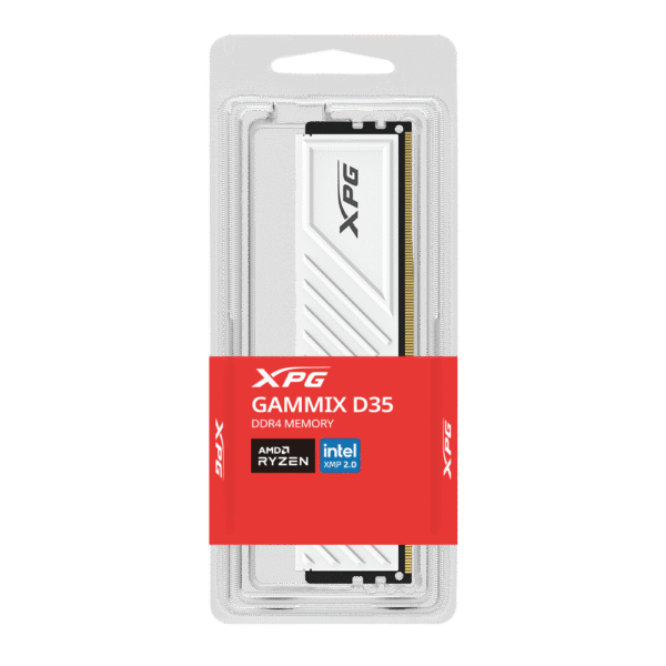 ADATA XPG GAMMIX D35 DDR4 3200 U-DIMM 8GB White Memory Module - AD-AX4U32008G16A-SWHD35