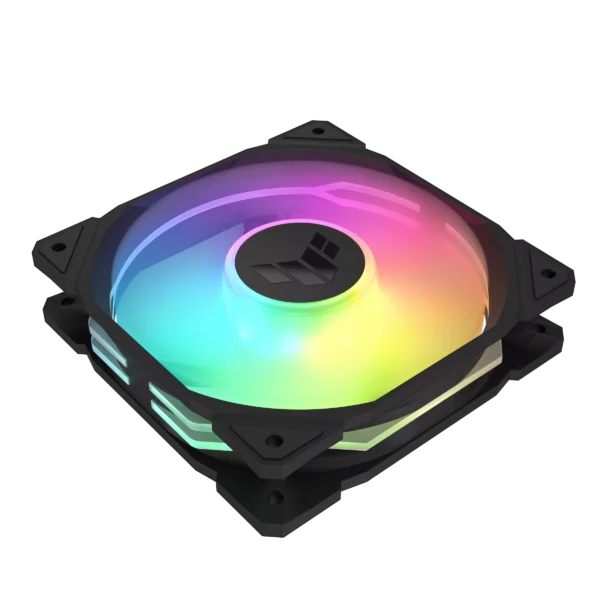 ASUS TUF Gaming TR120 ARGB Reverse Chassis Fan 120mm 2.75mm H2O 76.3 CFM Black - TUF GAMING TR120 FAN ARGB REVERSE BLACK