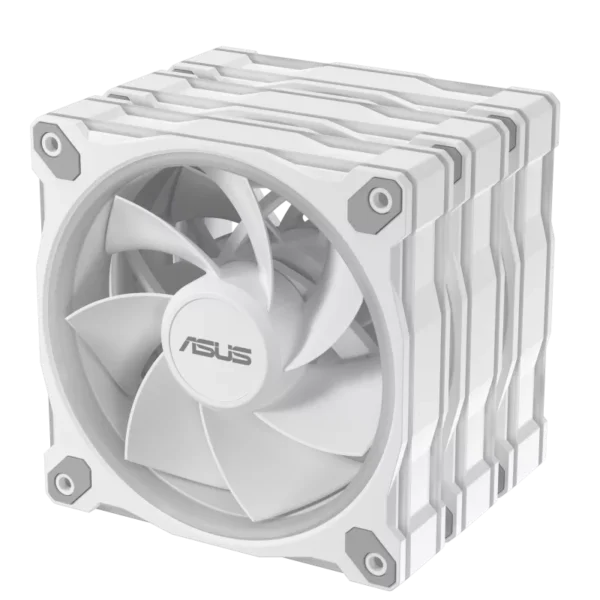 ASUS Prime MR120 ARGB Reverse 120mm PWM Fan Triple Pack Sleeve Bearing 28mm Thick White - PRIME MR120 FAN ARGB REVERSE WHITE 3IN1