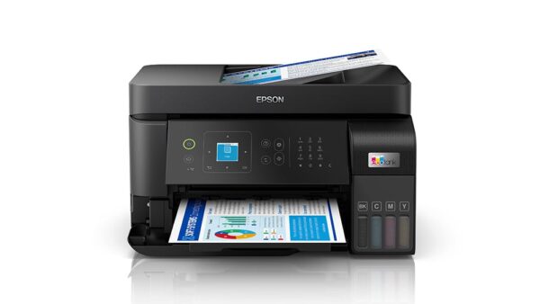 4 Epson EcoTank L5590 A4 Colour Ink Tank Printer PrecisionCore with Fax and ADF - L5590