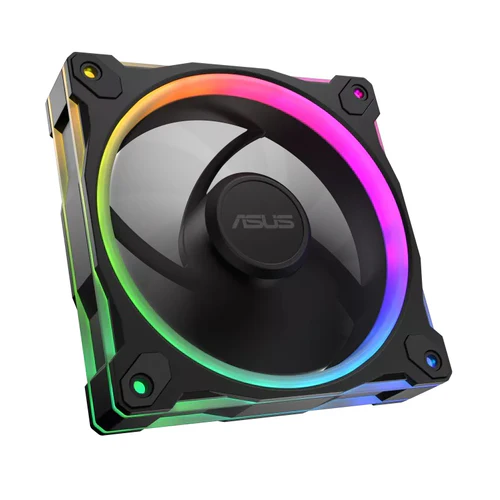 ASUS Prime MR120 ARGB 120mm PWM Fan Triple Pack Sleeve Bearing 28mm Thick Black - PRIME MR120 FAN ARGB BLACK 3IN1
