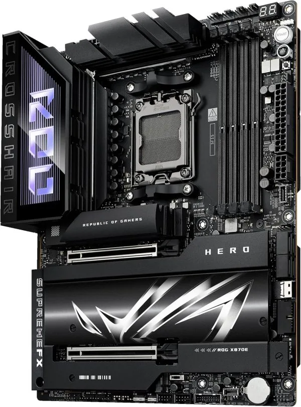 Asus ROG Crosshair X870E Hero BTF ATX Motherboard AMD X870E Chipset DDR5 PCIe 5.0 WiFi 7 USB4 - ROG CROSSHAIR X870E HERO BTF