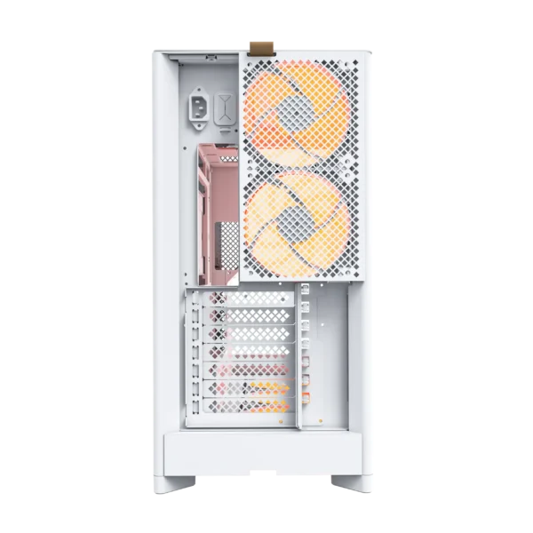 4 MONTECH HS02 PRO White ATX Mid-Tower Case Crystal Glass 360mm Radiator Support - HS02 Pro White