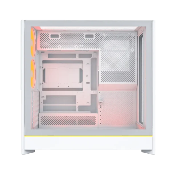 MONTECH HS01 PRO White ATX Mid-Tower Case High-Airflow Reversible Layout 360mm Radiator Support - HS01 Pro White