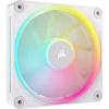 4 CORSAIR iCUE LINK LX120 RGB White 120mm PWM Fan Starter Kit Triple Pack Magnetic Dome Bearing Dual Light Loops - CO-9051030-WW